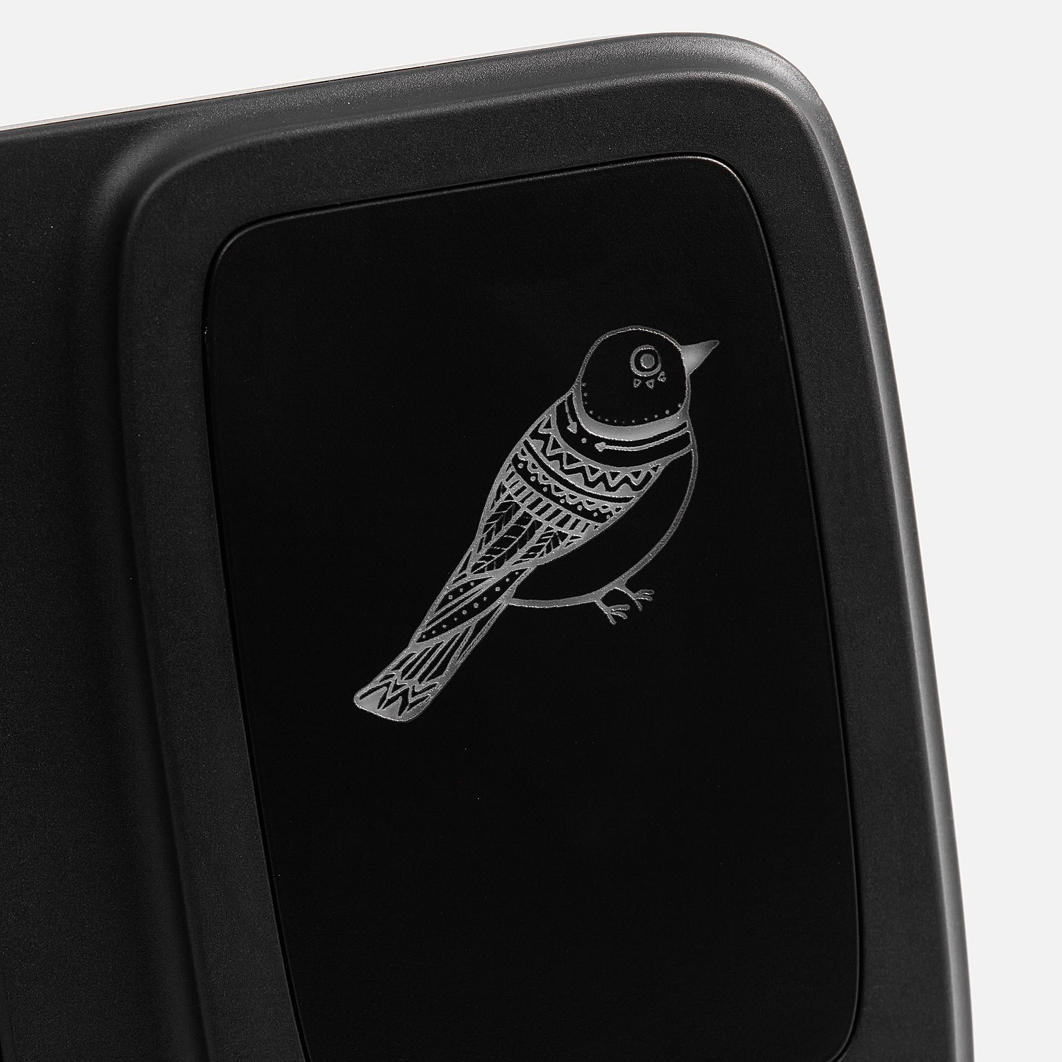 Станция беспроводной зарядки с часами и календарем и подсветкой логотипа Novem, черная с логотипом