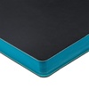 Ежедневник Flexpen Black, недатированный, черный с бирюзовым с логотипом