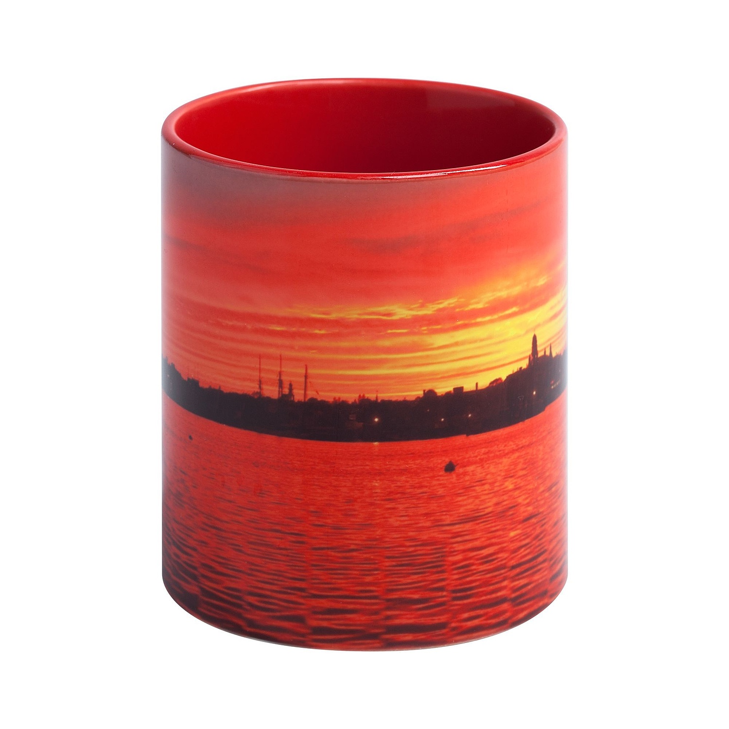 Кружка Promo Plus для сублимационной печати, красная с логотипом