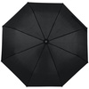 Зонт складной Monsoon, черный с логотипом