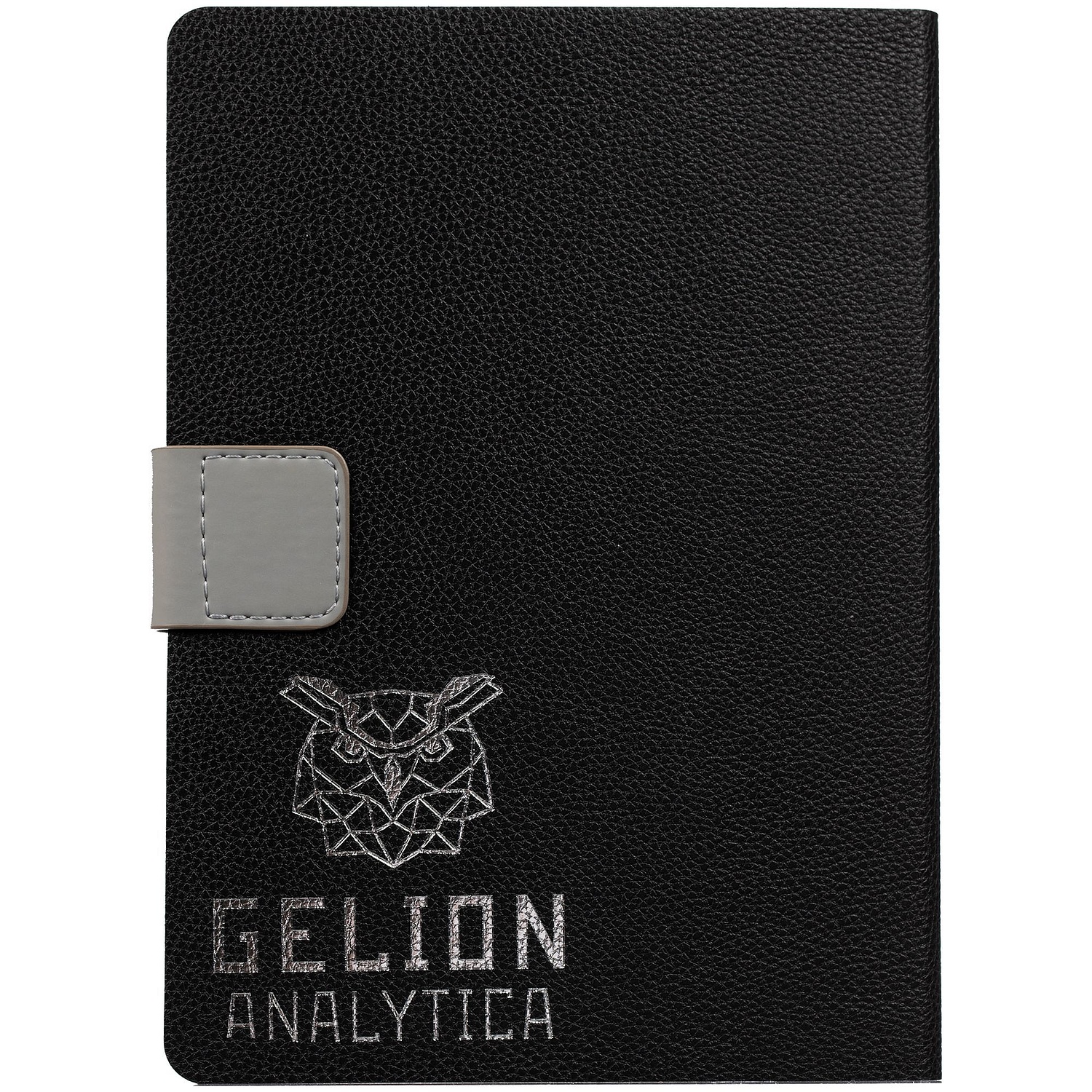 Ежедневник Boom, недатированный, черный с синим с логотипом