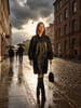 Дождевик Rainman Zip, черный с логотипом