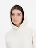 Худи оверсайз унисекс Snuggie, молочно-белое с логотипом