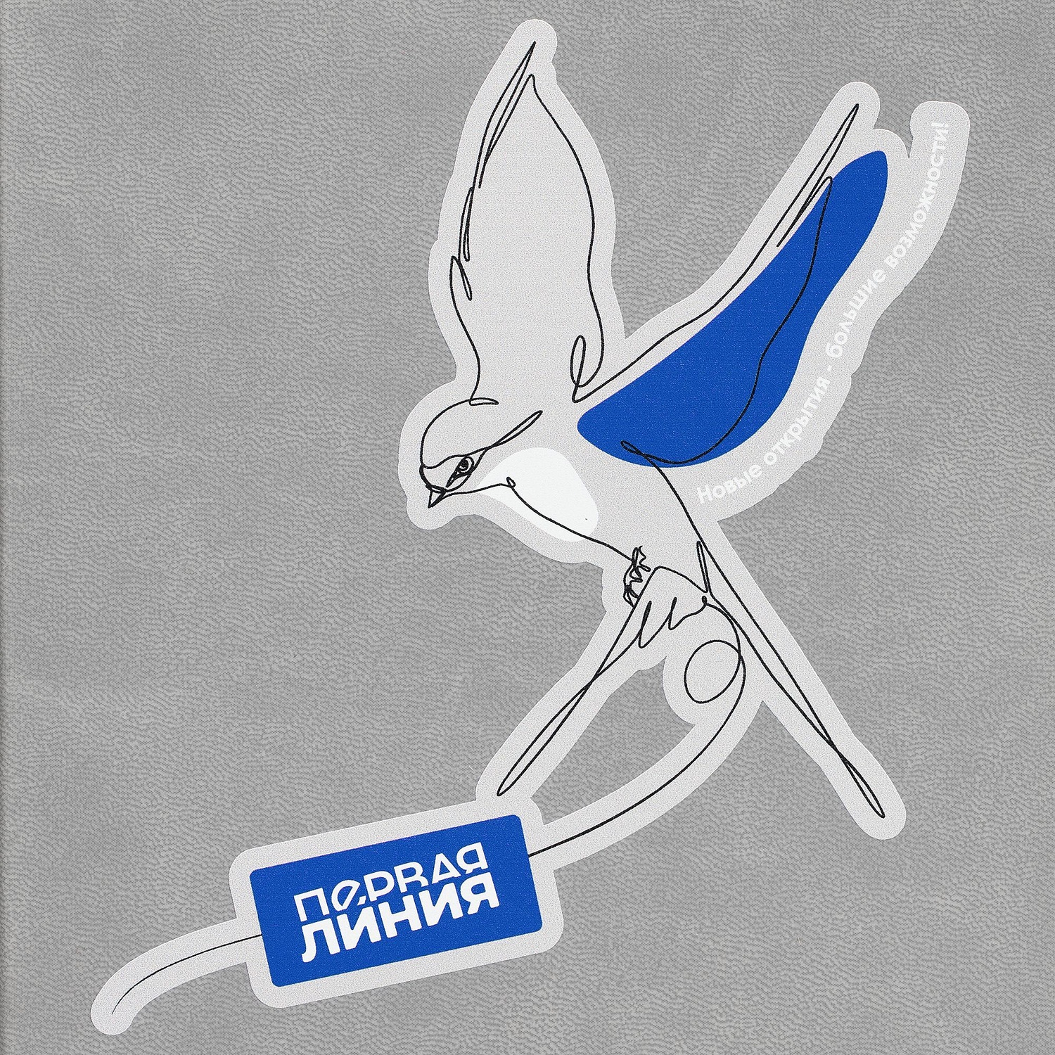 Ежедневник Flat, недатированный, серый с логотипом