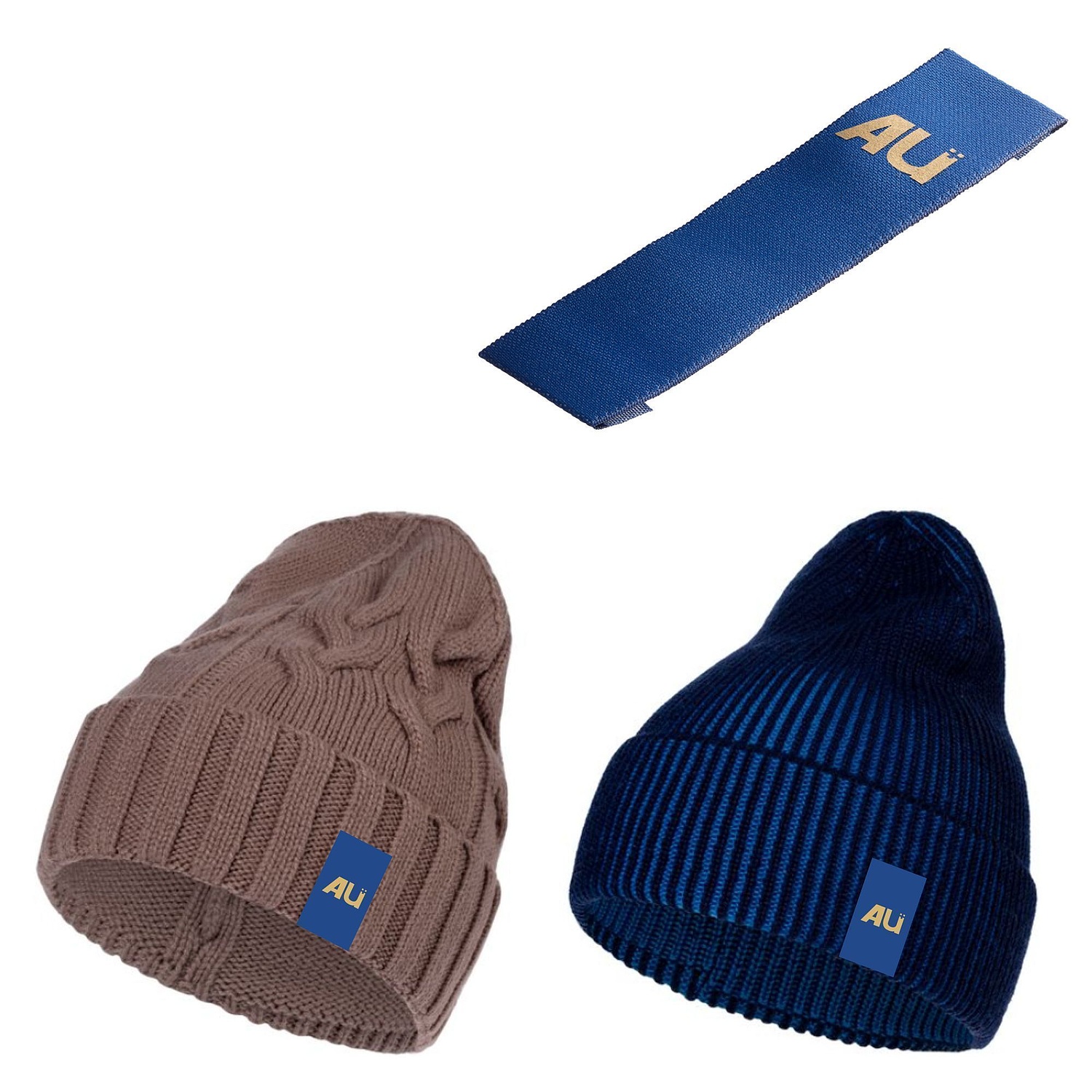 Шапка Loren, коричневая с логотипом