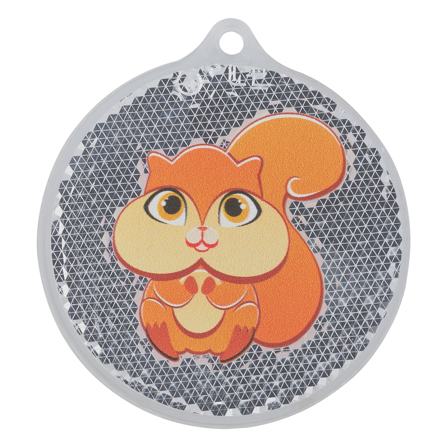 Пешеходный светоотражатель «Круг», синий с логотипом