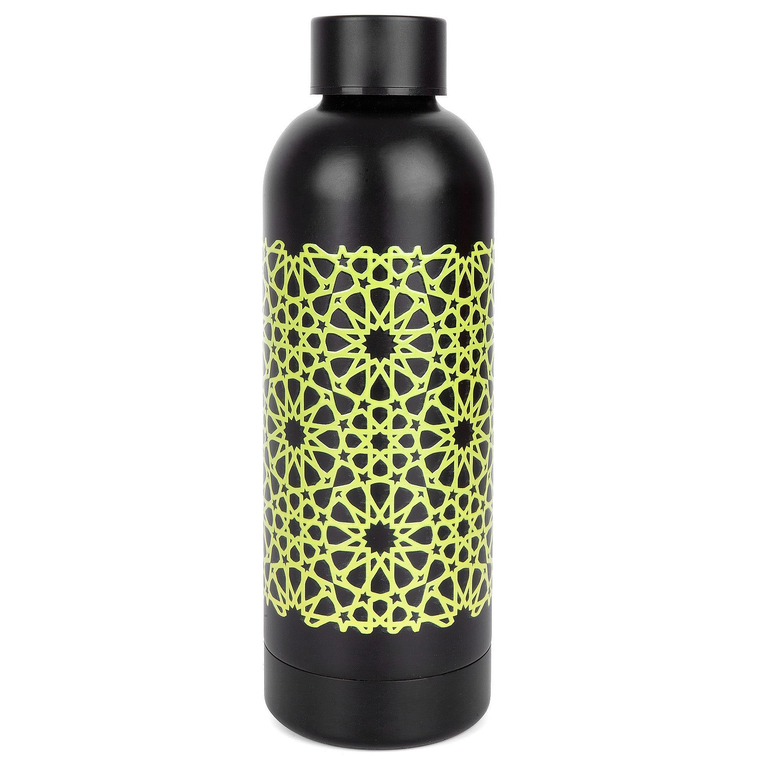 Термобутылка Glendale, черная с логотипом