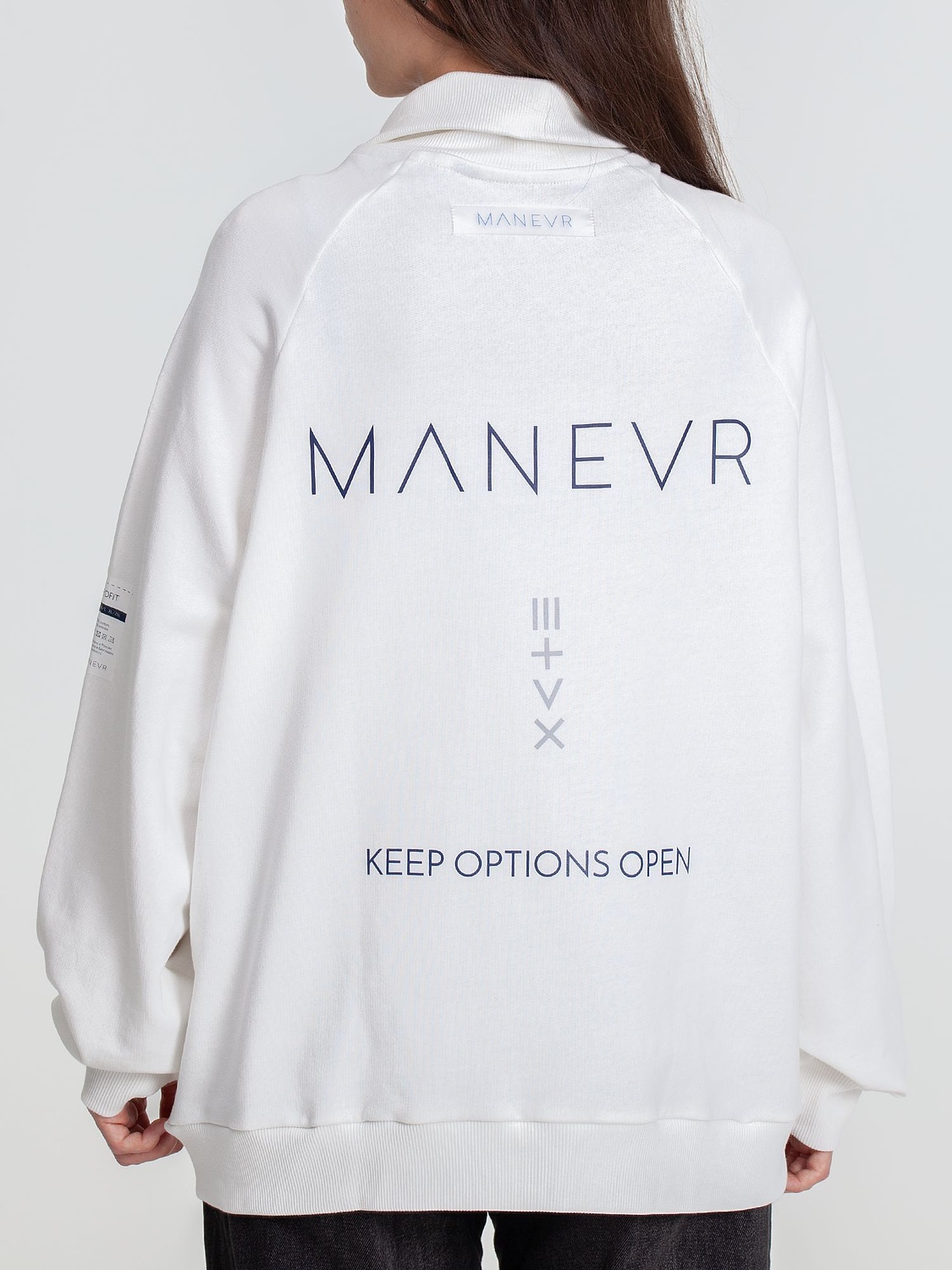 Толстовка унисекс Neofit, молочно-белая с логотипом