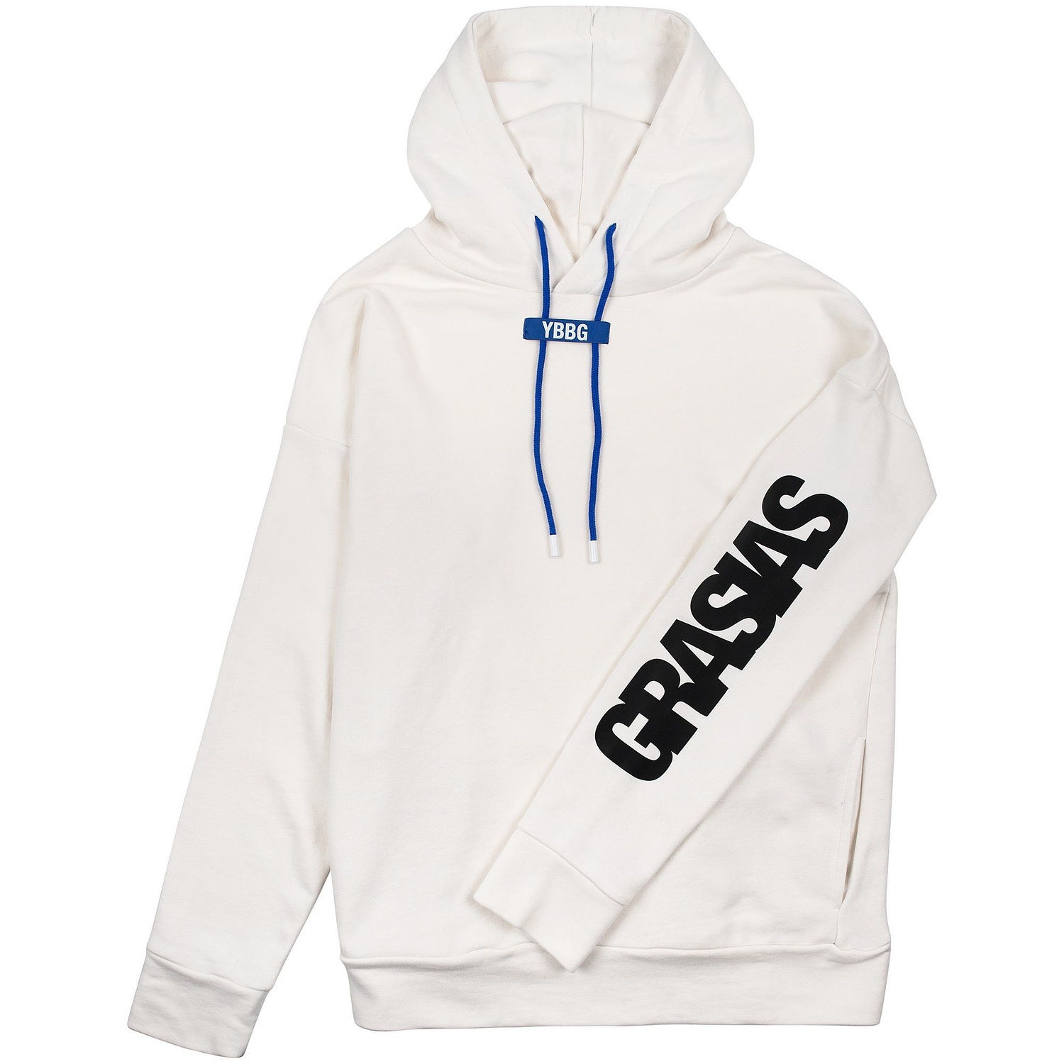 Худи унисекс H2, молочно-белое с логотипом