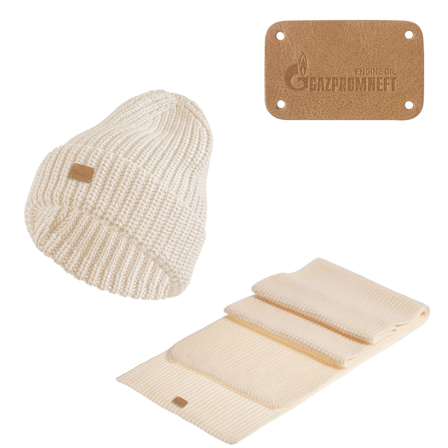 Шарф Nordkyn, молочно-белый с логотипом