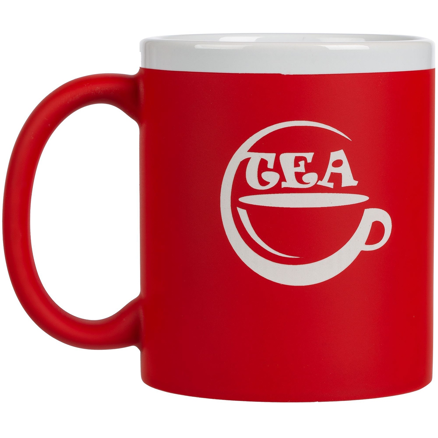 Кружка StopSpot с покрытием софт-тач, красная с логотипом