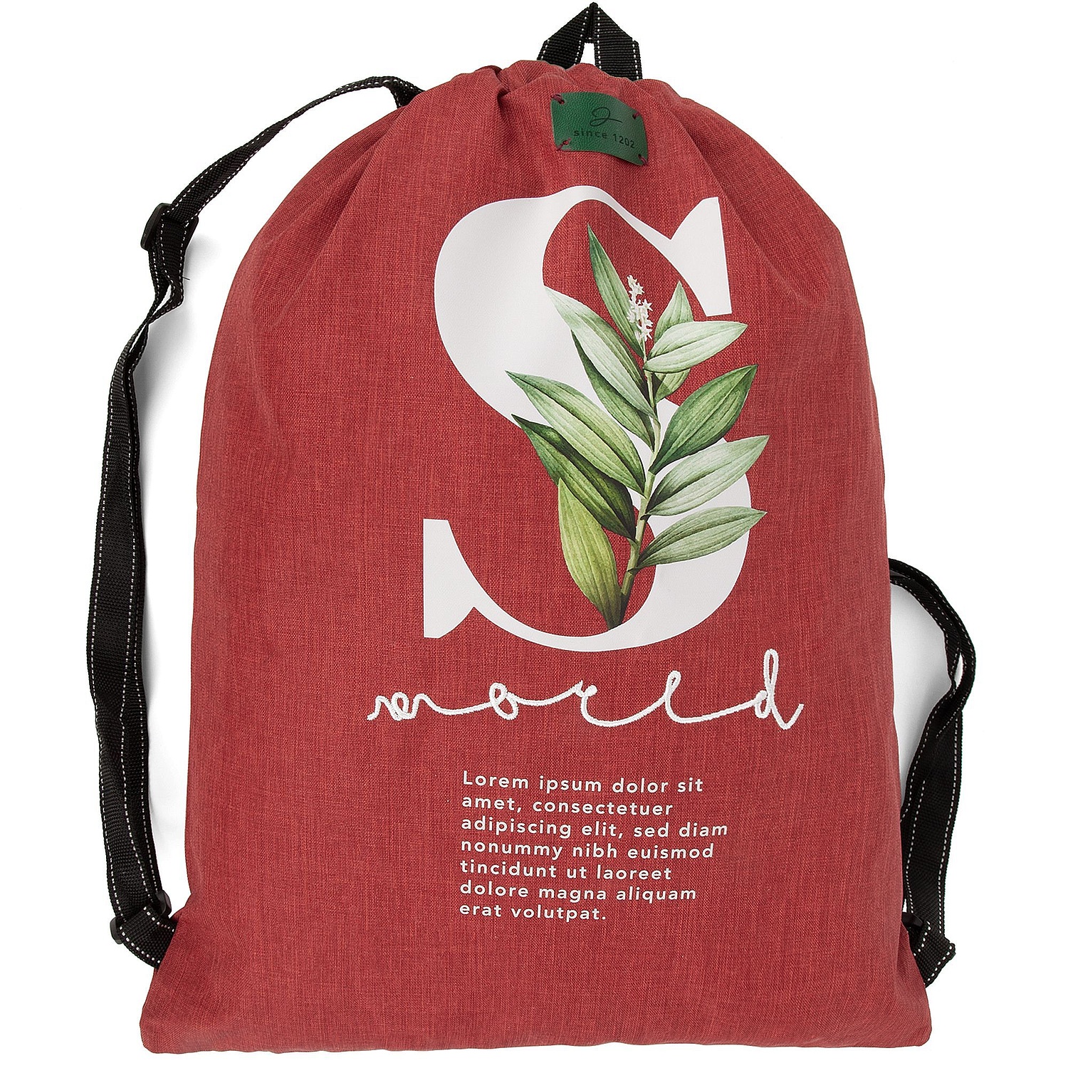 Рюкзак-мешок Melango, красный с логотипом