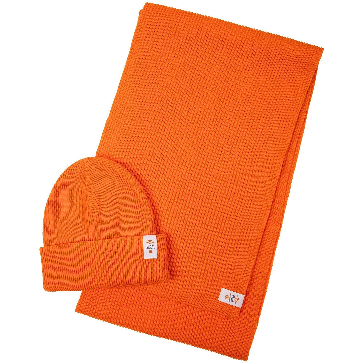 Шарф Life Explorer, оранжевый (апельсиновый) с логотипом