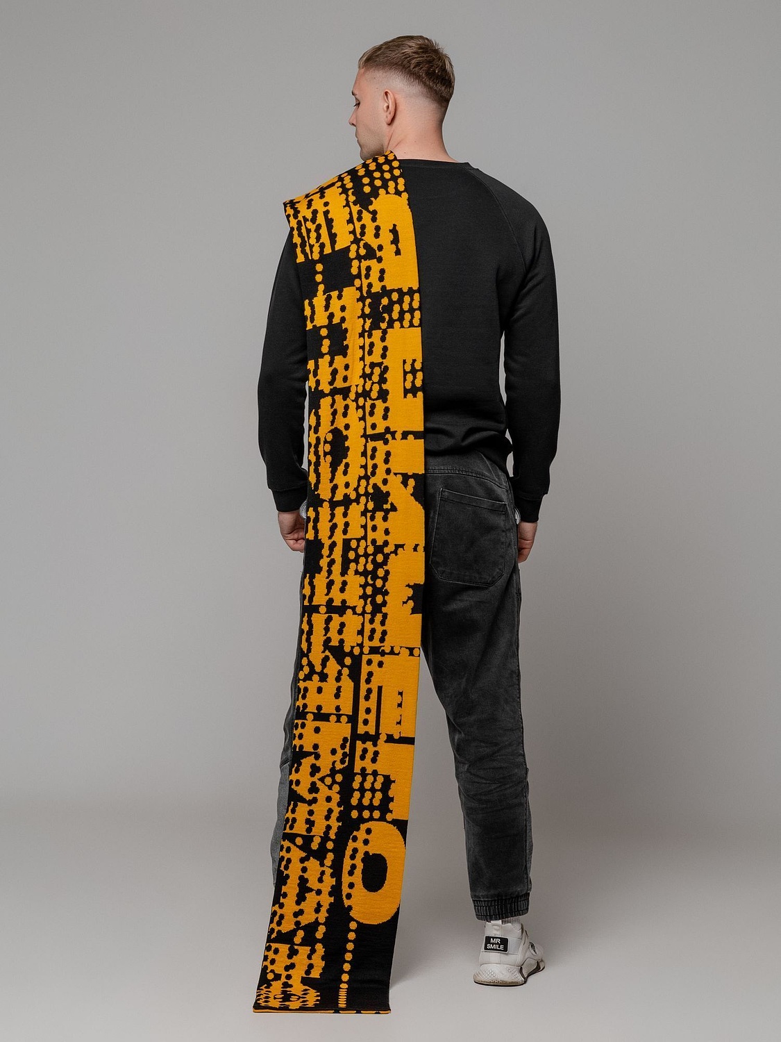 Шарф Tricksy Classic Net, XXL на заказ, полушерсть