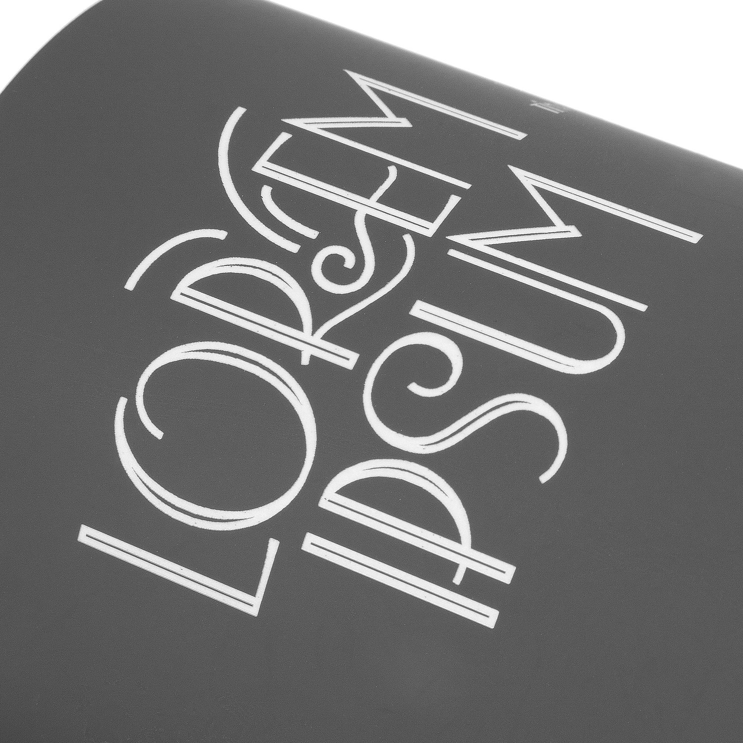 Кружка StopSpot с покрытием софт-тач, серая с логотипом