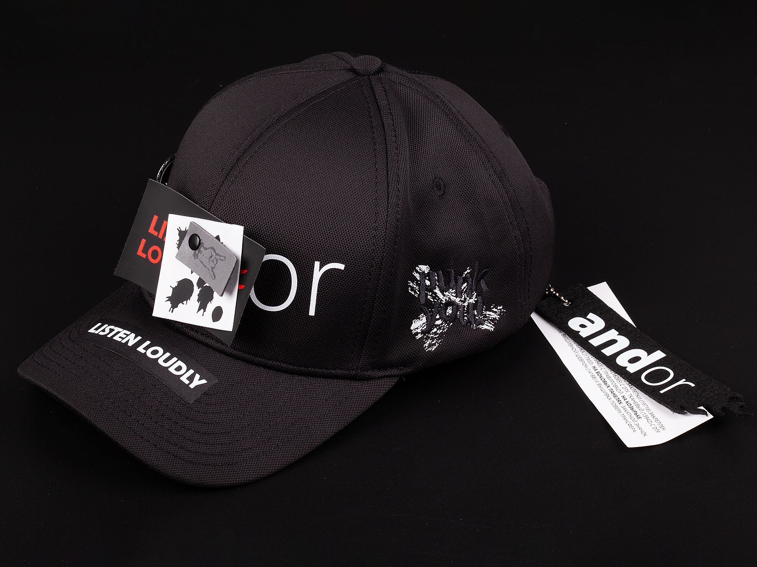 Бейсболка Harris, черная с логотипом