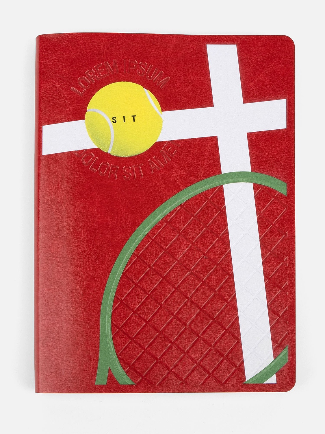 Ежедневник Nebraska Flex, недатированный, красный с золотистым с логотипом