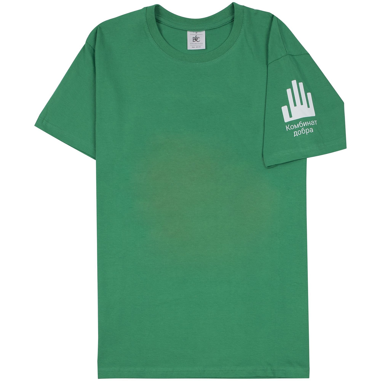 Футболка мужская E190, зеленая с логотипом