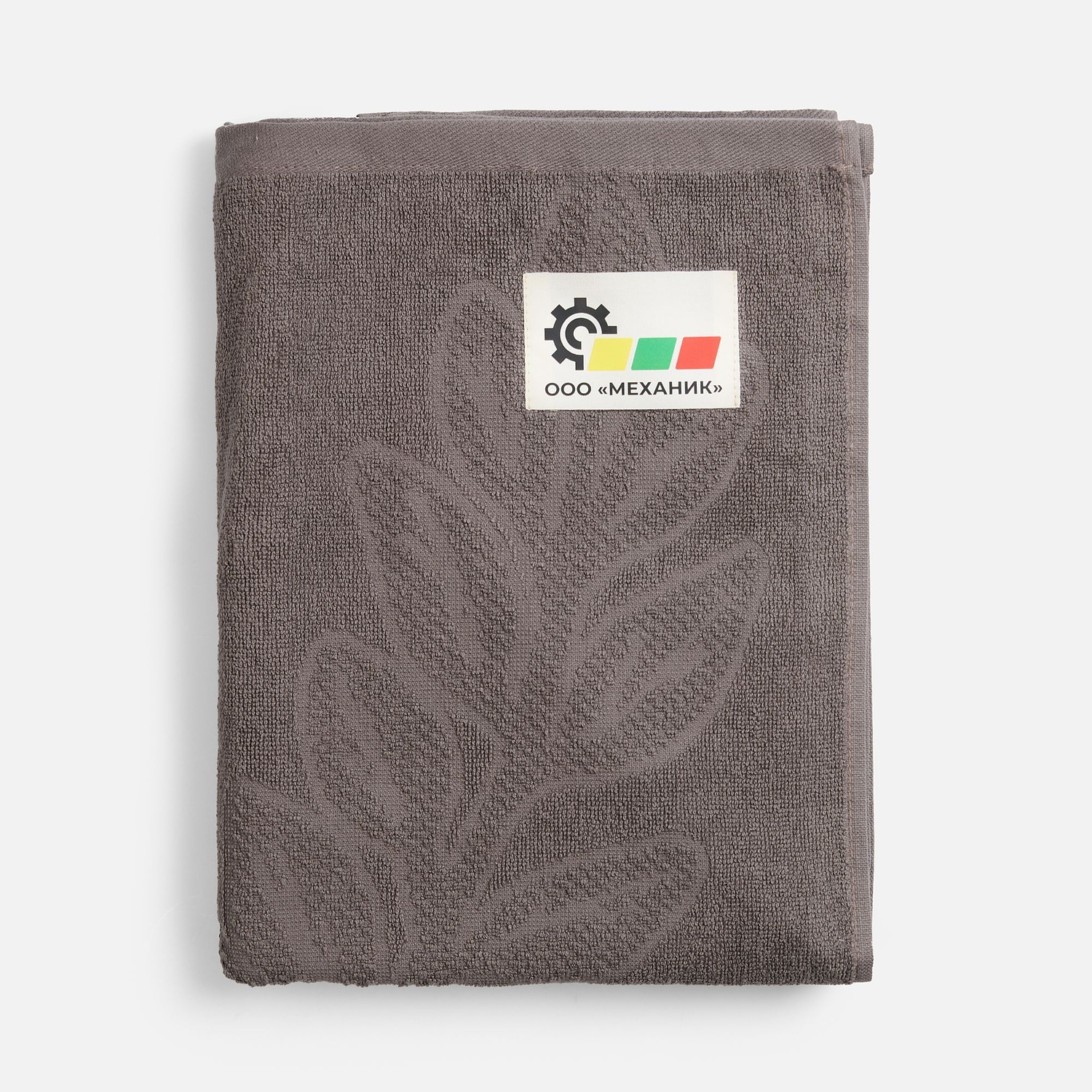 Лейбл хлопковый Doni, XL, беленый с логотипом