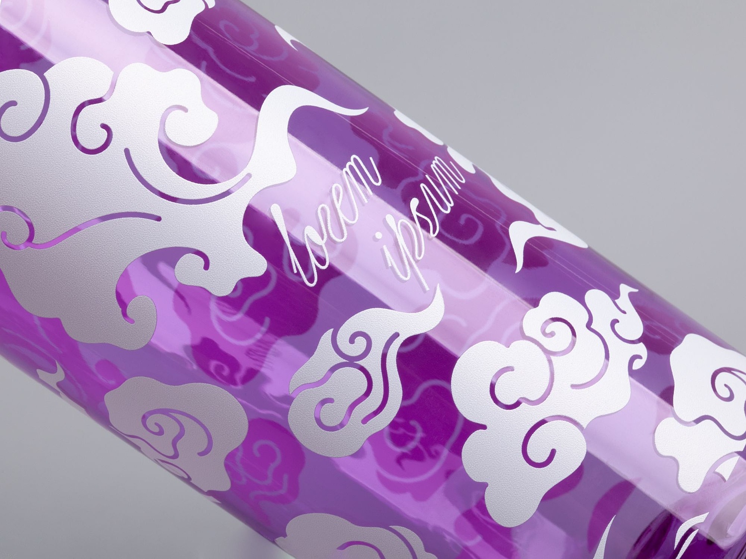 Бутылка для воды Plaske, фиолетовая с логотипом