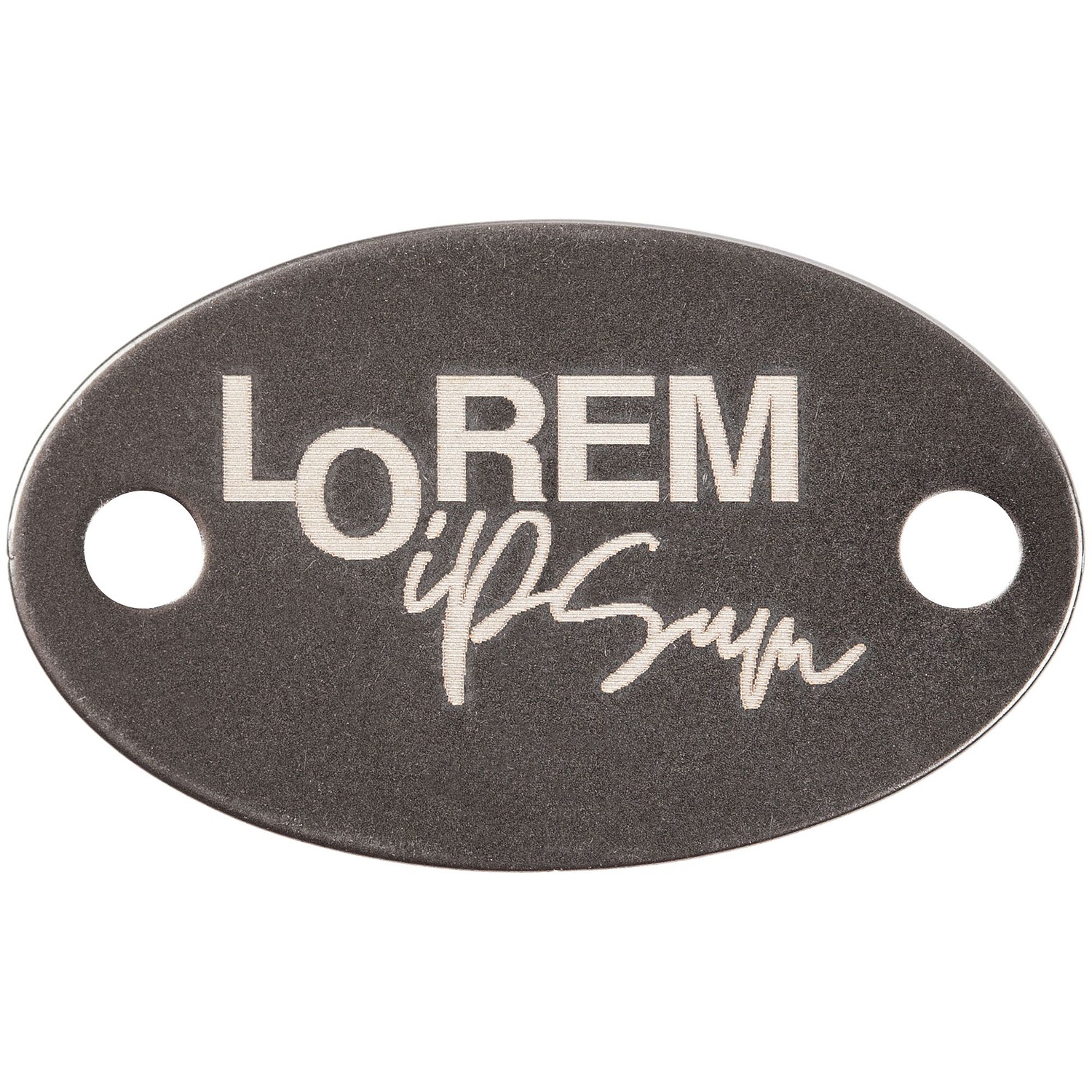 Шильдик металлический Alfa Oval, серый металлик с логотипом