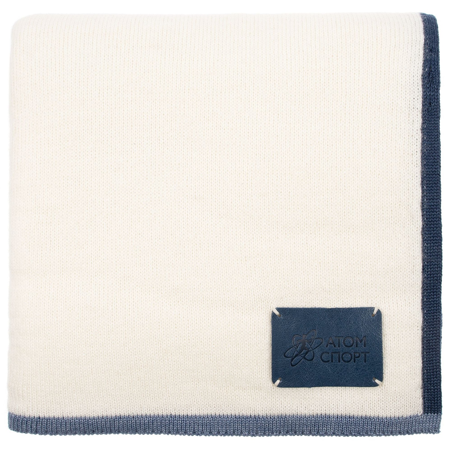 Лейбл кожаный Beta, XL, синий с логотипом