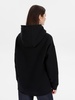 Худи оверсайз унисекс Snuggie, черное с логотипом