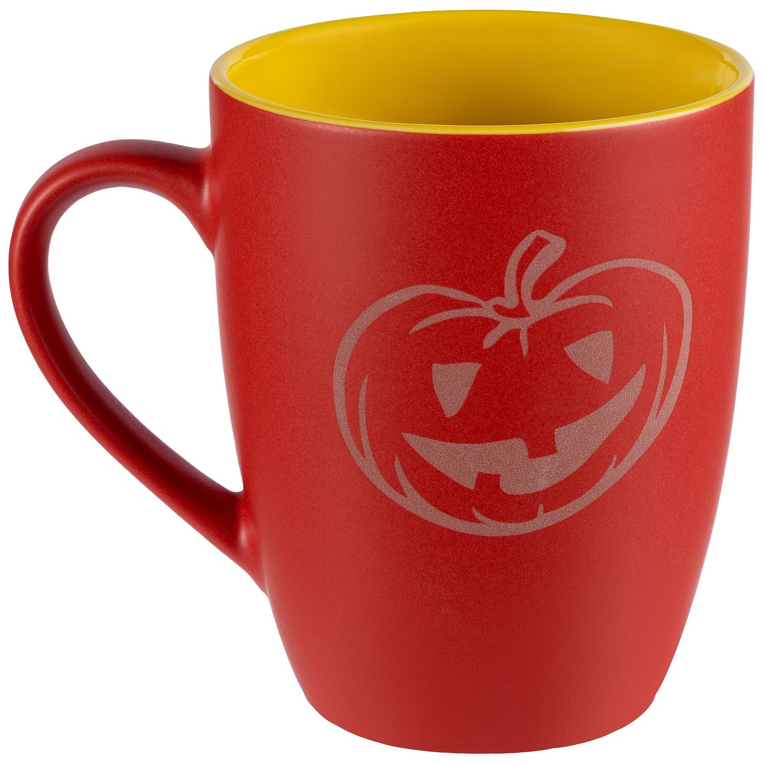 Кружка Bright Tulip, матовая, красная с желтым