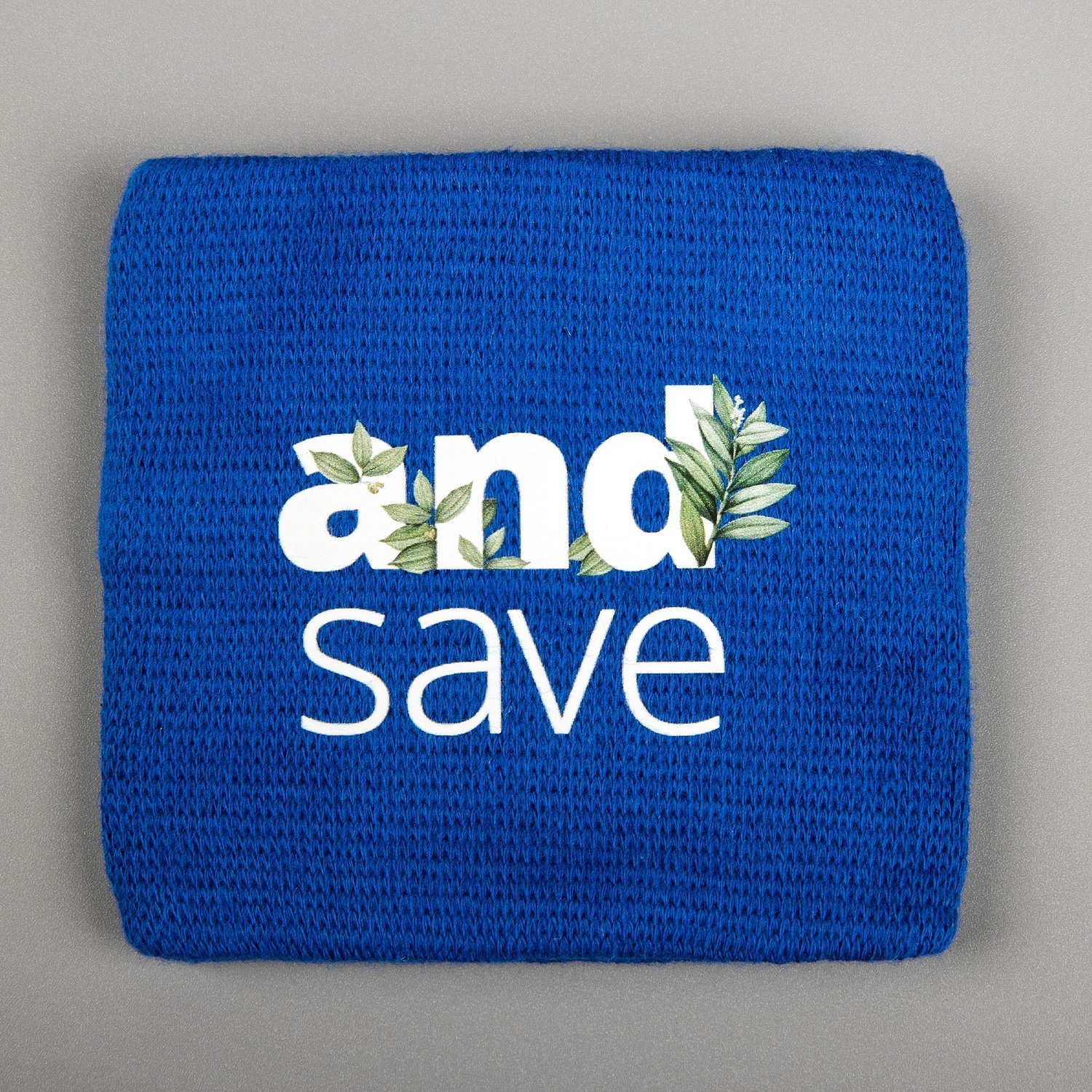 Напульсник с карманом Fiksu, синий с логотипом