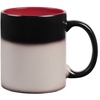 Кружка-хамелеон On Display, матовая, черная с красным с логотипом