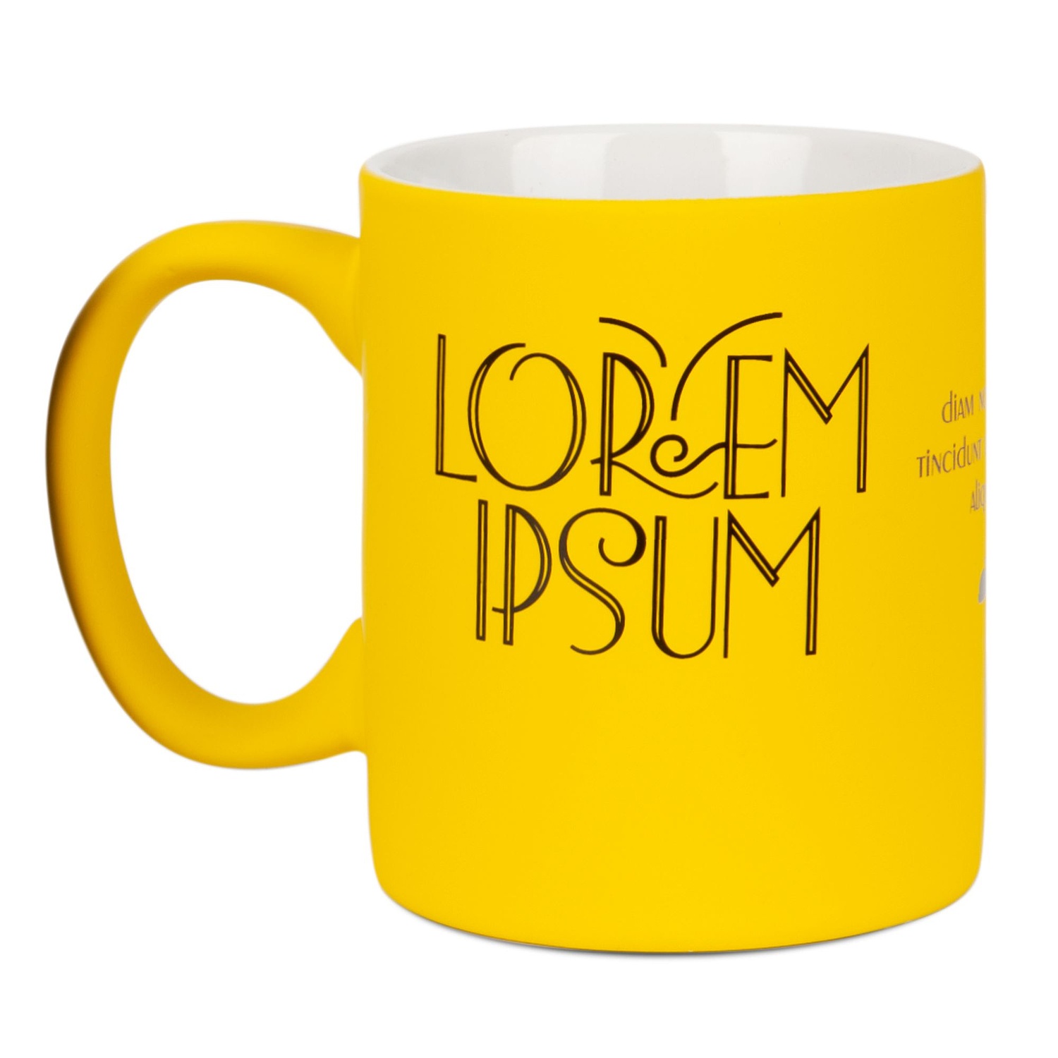 Кружка Promo Soft с покрытием софт-тач, желтая с логотипом