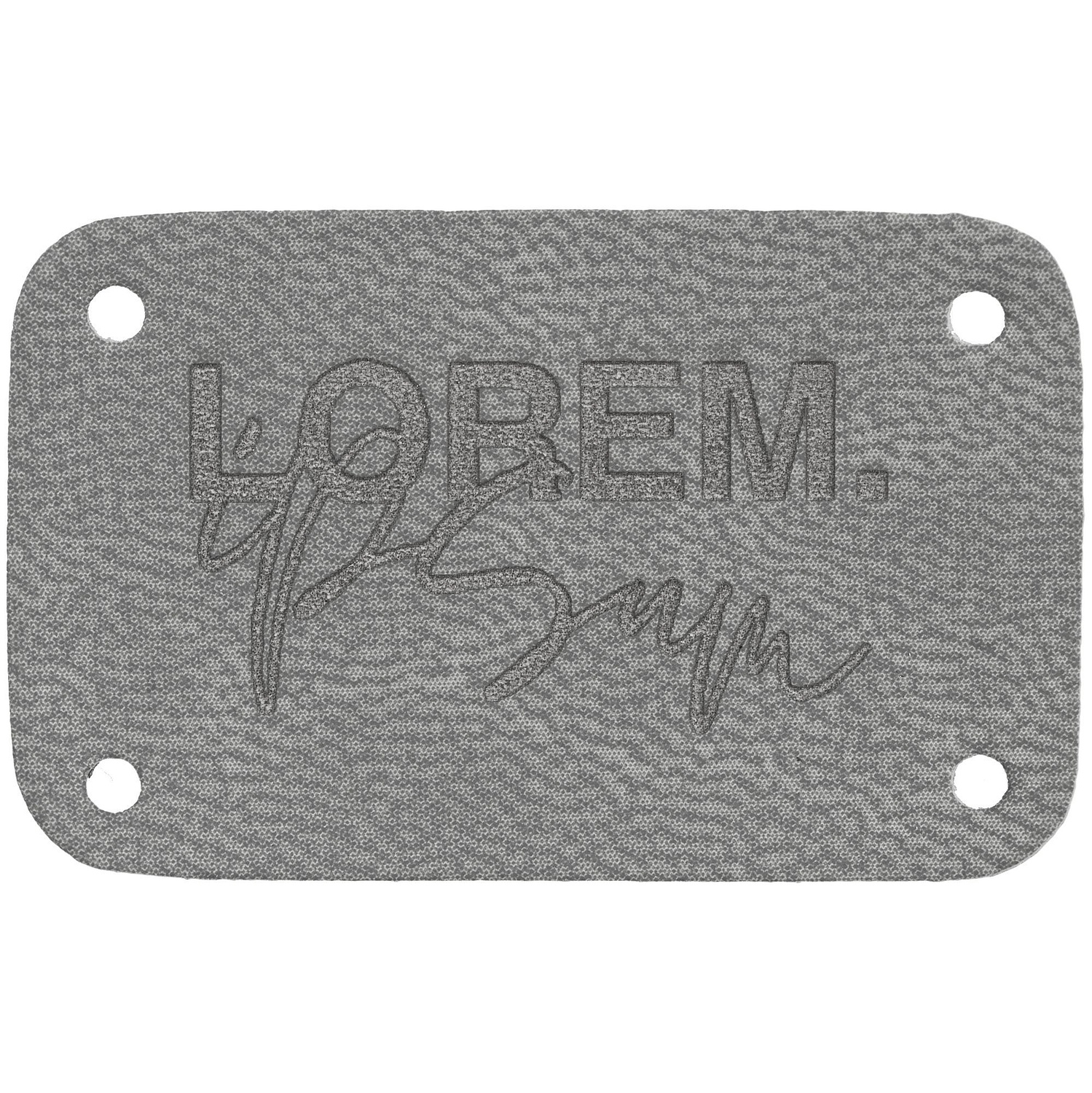 Лейбл Eta Latte, S, серый с логотипом