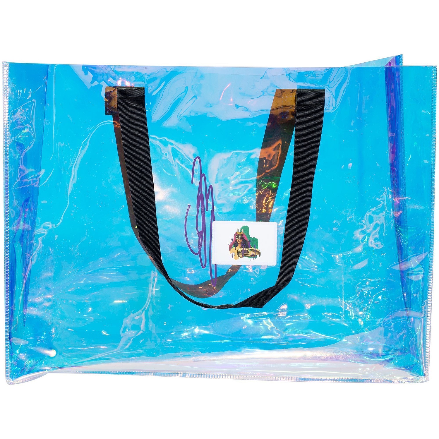 Наклейка тканевая Lunga, L, белая с логотипом