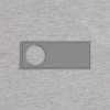 Лейбл из ПВХ с вырубкой «Круг», серый с логотипом