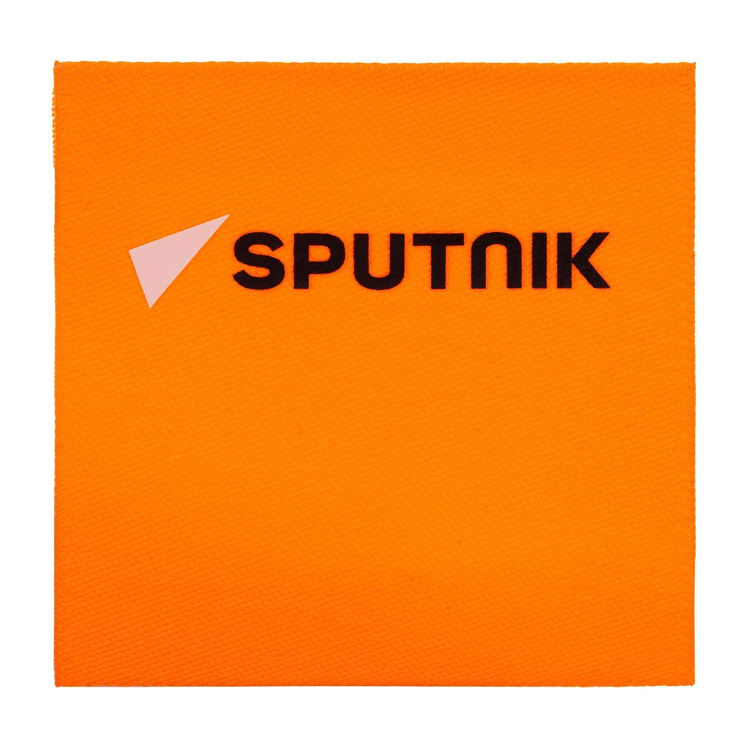 Лейбл тканевый Epsilon, L, оранжевый неон с логотипом