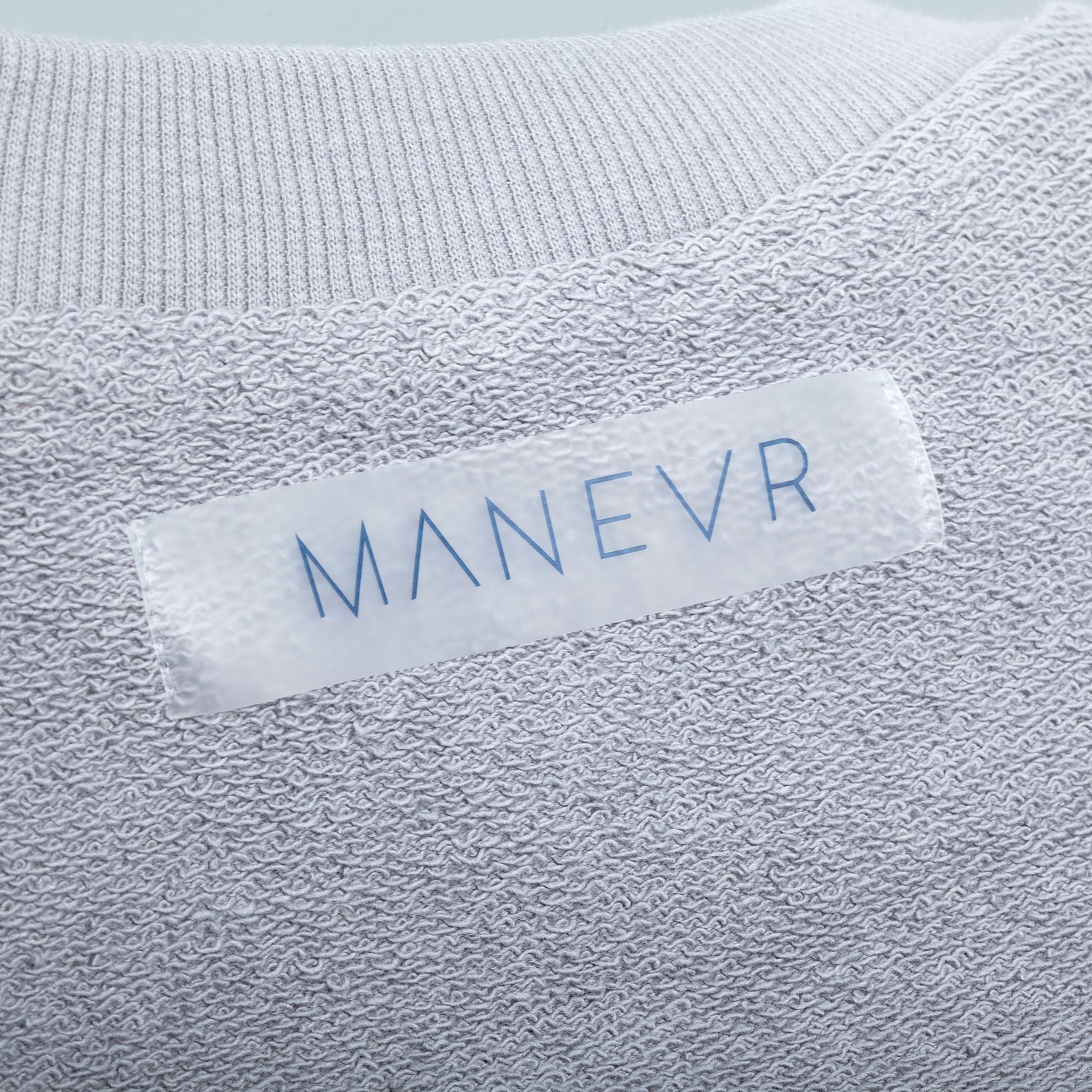 Свитшот оверсайз унисекс Vozduh, светло-серый с логотипом