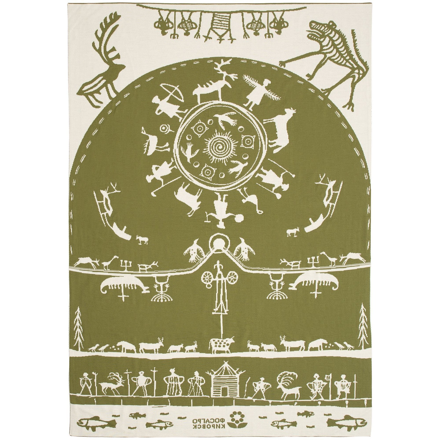 Плед на заказ Tricksy Net, 2 цвета, М, полушерсть с логотипом