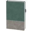 Ежедневник Horizon, недатированный, серый с зеленым