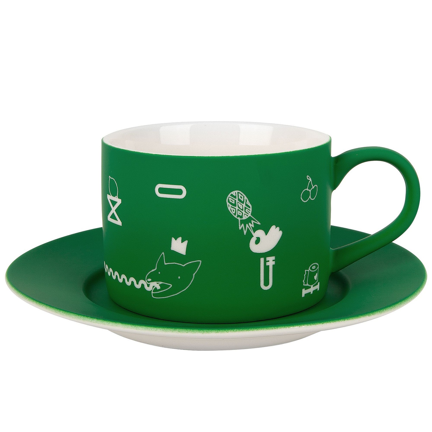 Чайная пара Best Morning, зеленая с логотипом