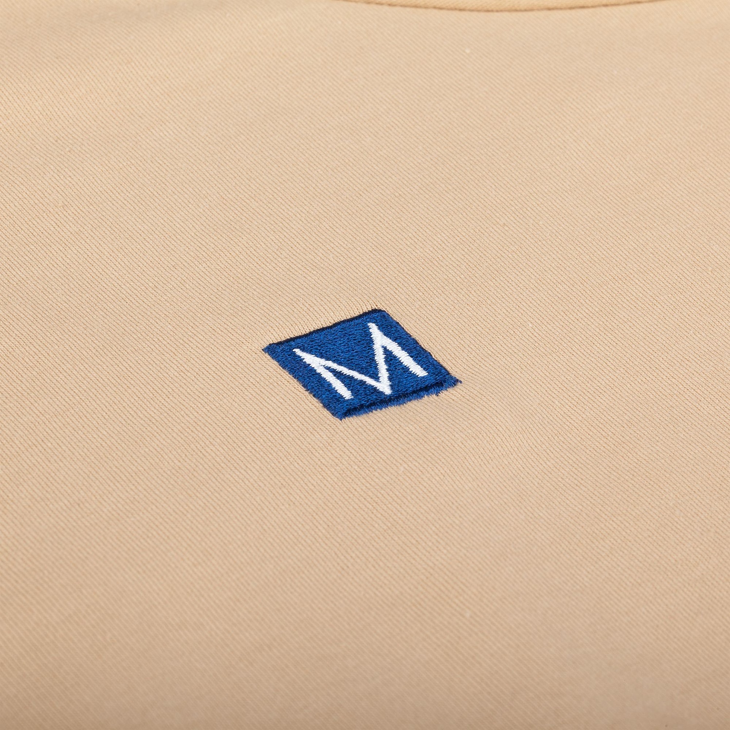 Футболка оверсайз унисекс Vozduh, бежевая с логотипом