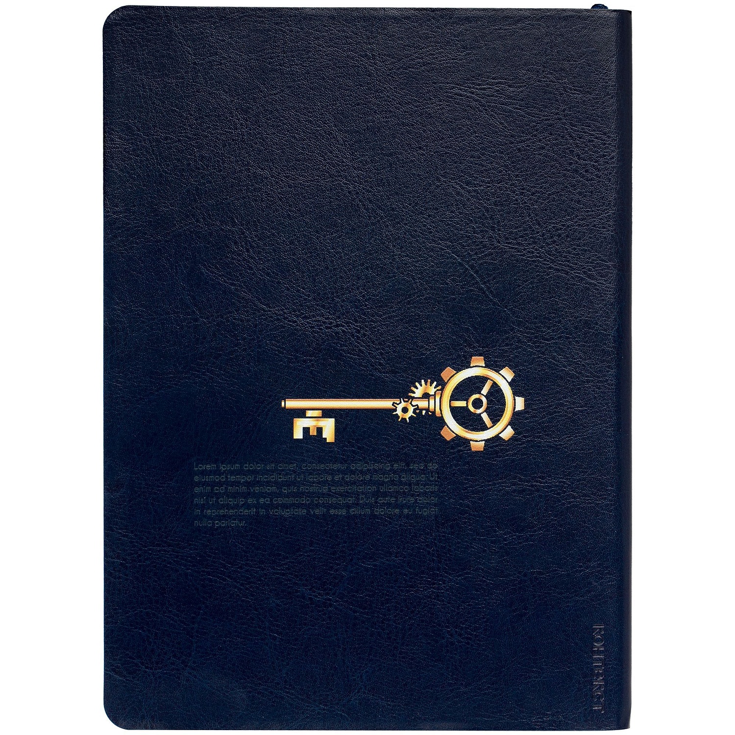 Ежедневник Nebraska Flex, недатированный, синий с золотистым с логотипом
