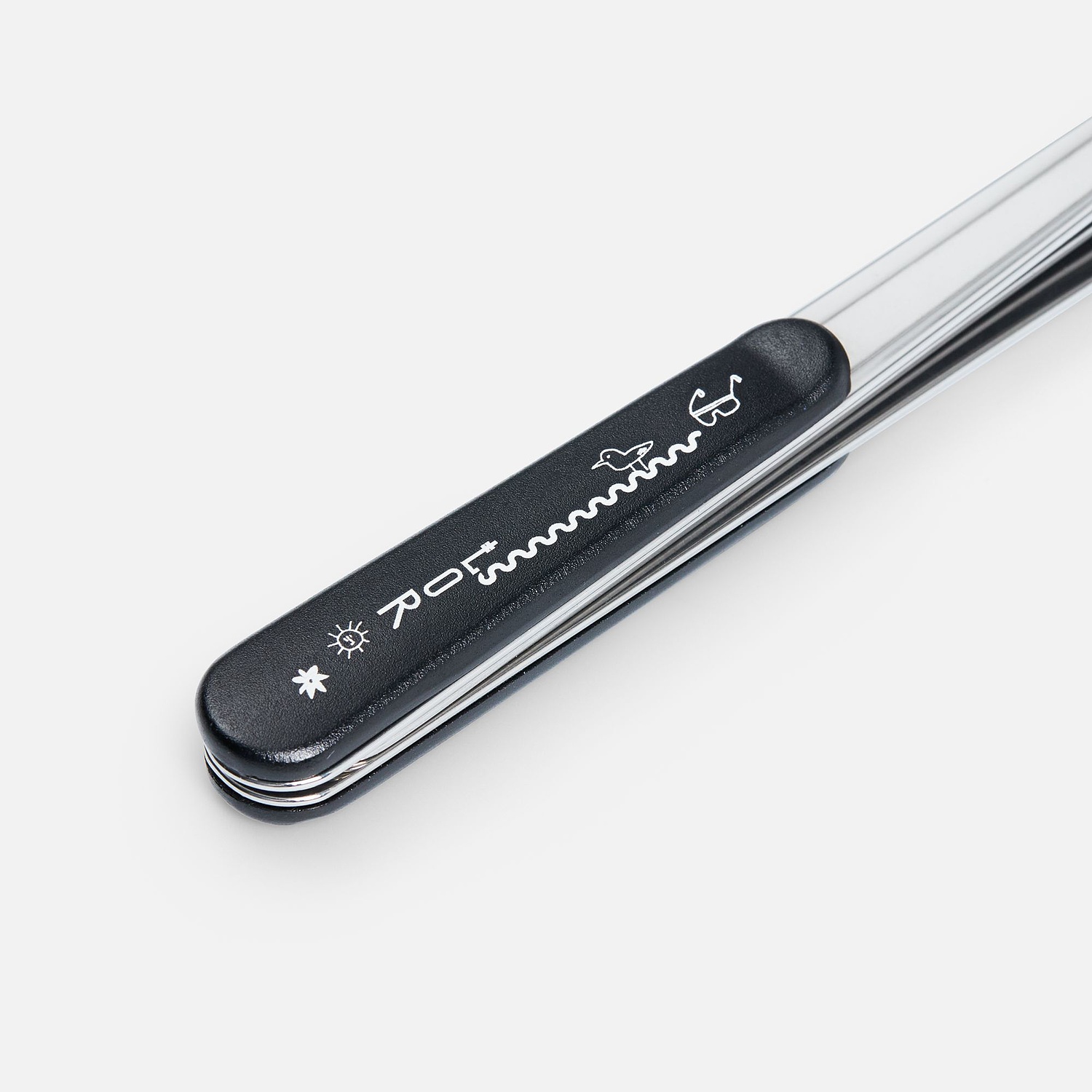 Набор походных столовых приборов Campsite, черный с логотипом