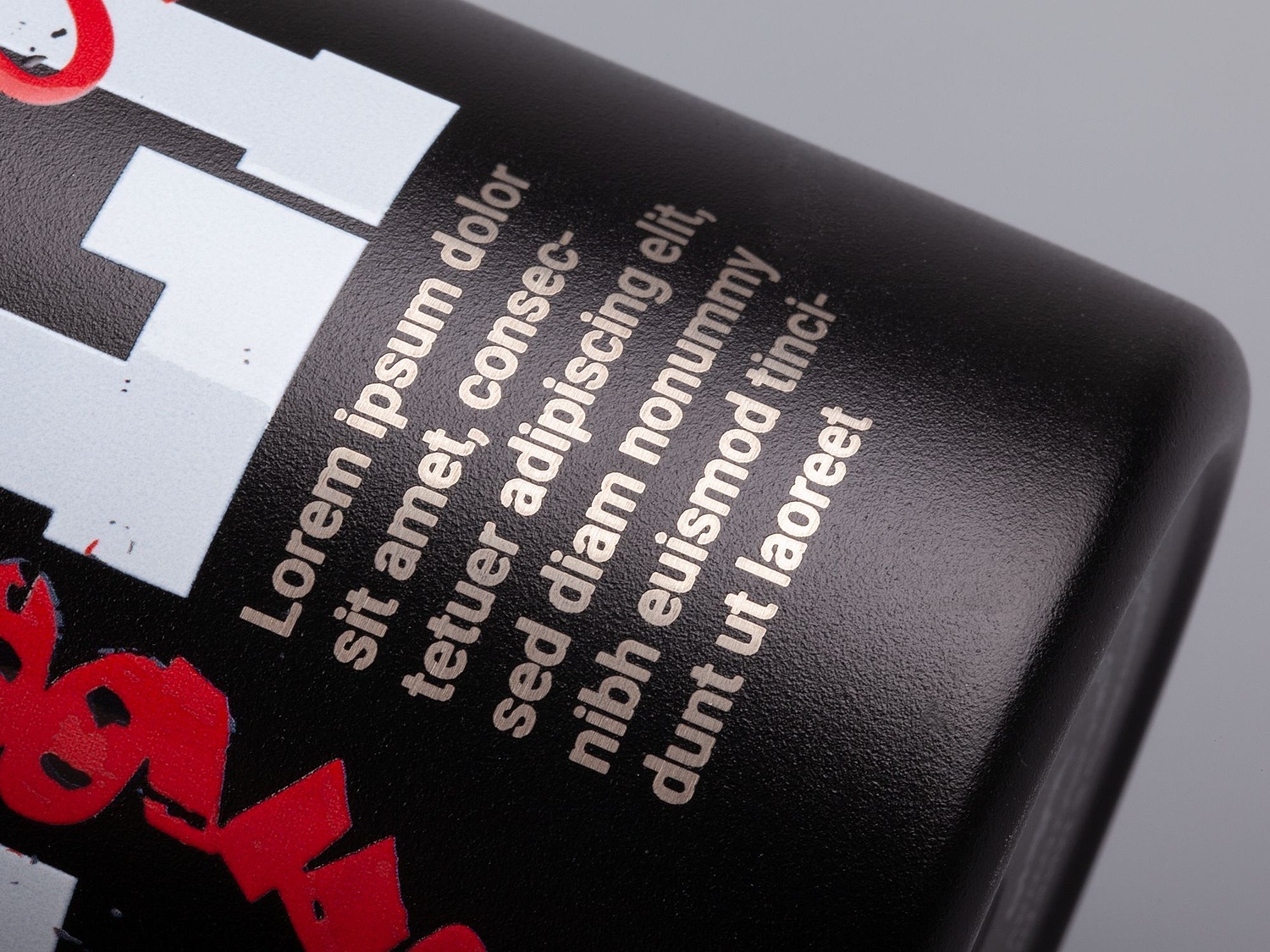 Термостакан Hardproof, черный с логотипом