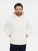 Худи оверсайз унисекс Snuggie, молочно-белое с логотипом