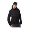 Куртка мужская Hooded Softshell черная с логотипом
