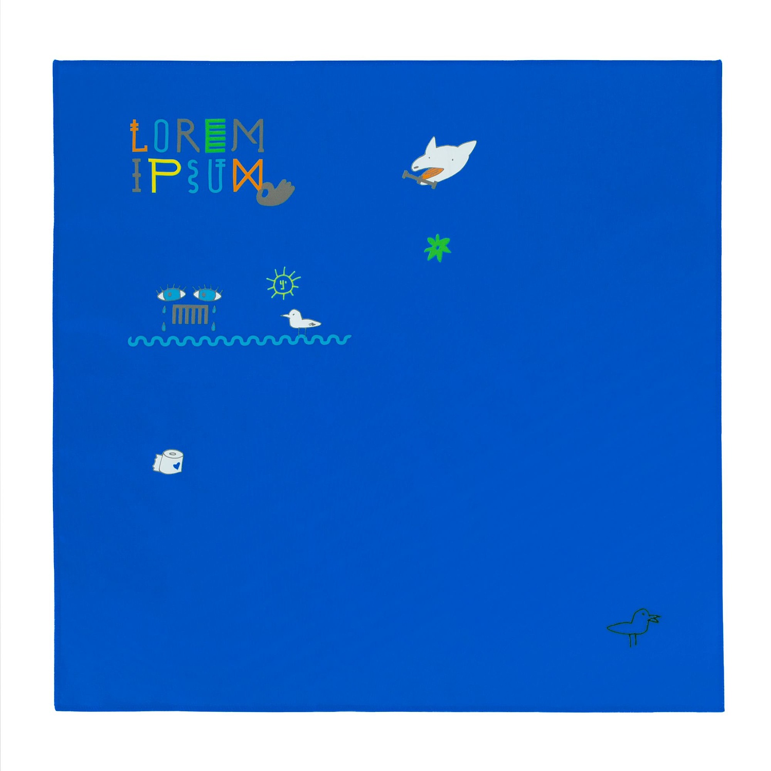 Бандана Overhead, ярко-синяя с логотипом