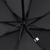 Зонт складной Fiber, черный с логотипом