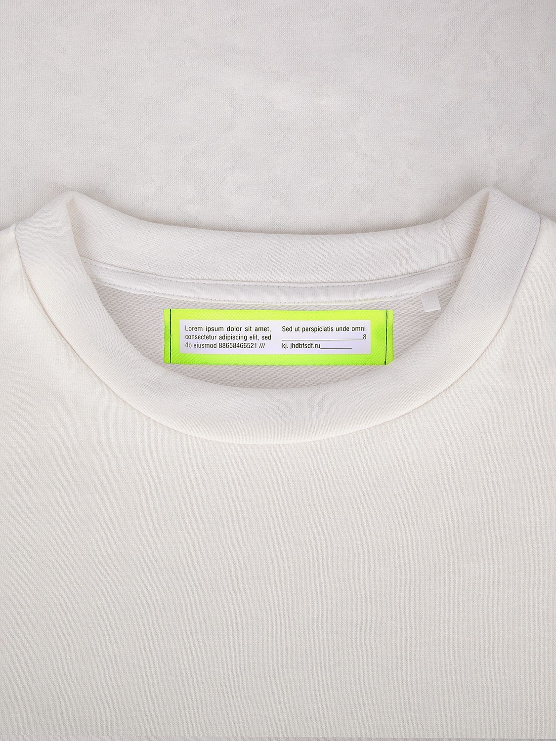 Свитшот унисекс S2, молочно-белый с логотипом