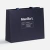 Пакет бумажный Manilla L, синий с логотипом
