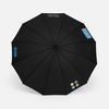 Зонт-трость Lui, черный с логотипом